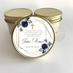 Baptism Favors - Set of 6 - Blue and Gold