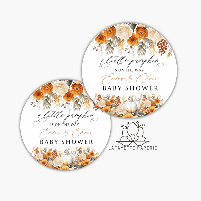 Fall Baby Shower Sticker - Fall Foliage Fantasia