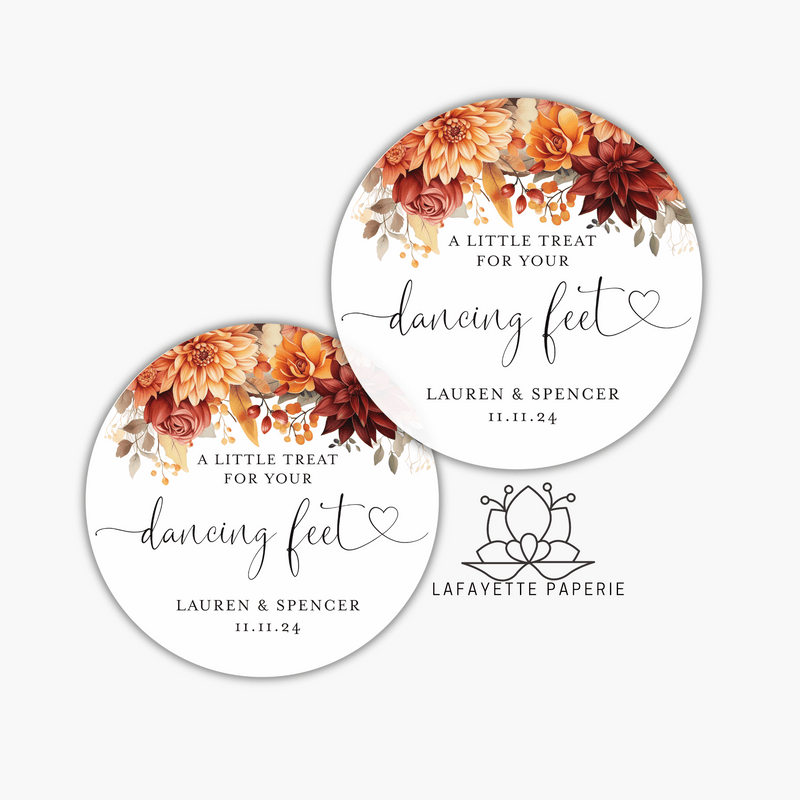 Fall Wedding Sticker - Autumnal Elegance