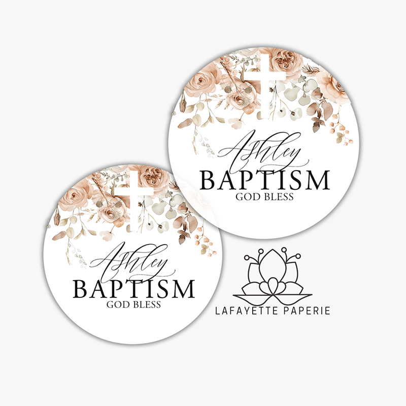 Boho Baptism Shower Labels 20A29