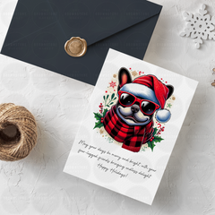 French Bulldog Digital Christmas Card