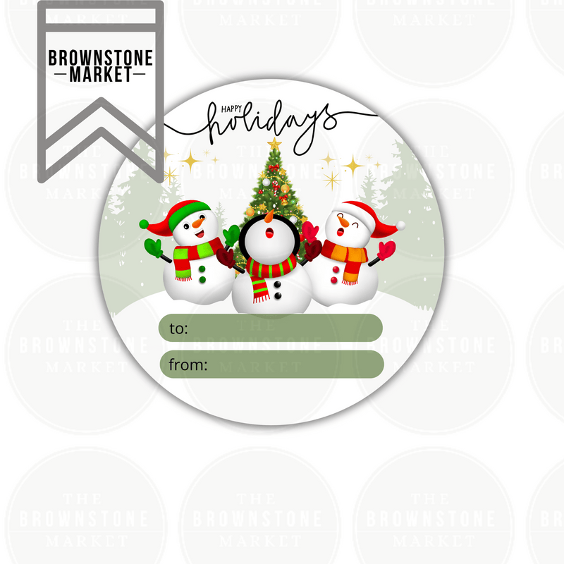 Merry Christmas Gift Stickers | Holiday Label Set | Custom Christmas Tags