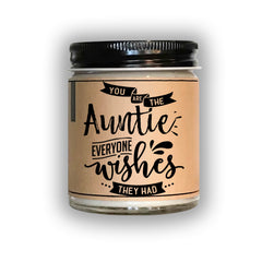 The Auntie Everyone Wishes They Had | Funny Holiday Gift for Aunt | Custom Christmas Candle Gift