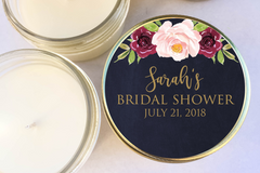 Bridal Shower Favors| Gold & Navy Floral